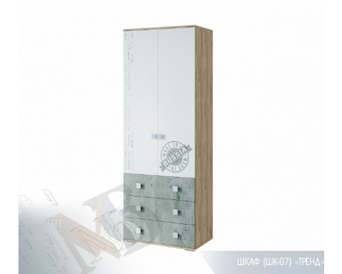 Шкаф 2-х дверный ''Тренд'' ШК-07